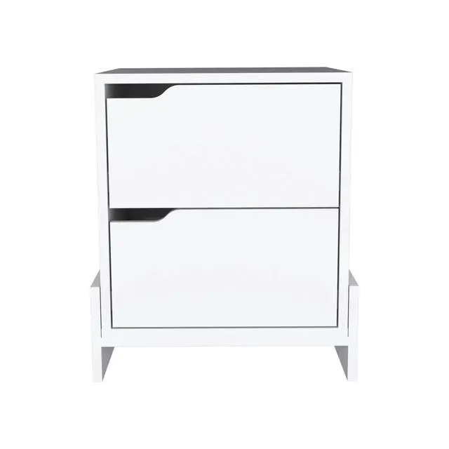 Alt view image 2 of 7 - Luss Nightstand, Bedside Table With 2-Drawers