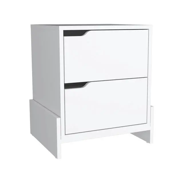 Alt view image 6 of 7 - Luss Nightstand, Bedside Table With 2-Drawers
