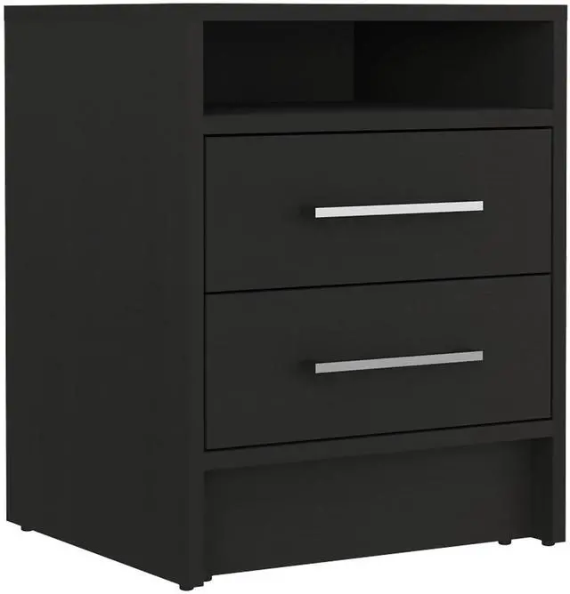 Alt view image 2 of 7 - Greter 24" Two-Drawer Night Stand With Open Shelf