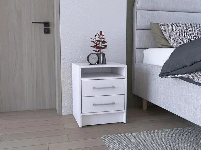 Main image of Greter 24" Two-Drawer Night Stand With Open Shelf