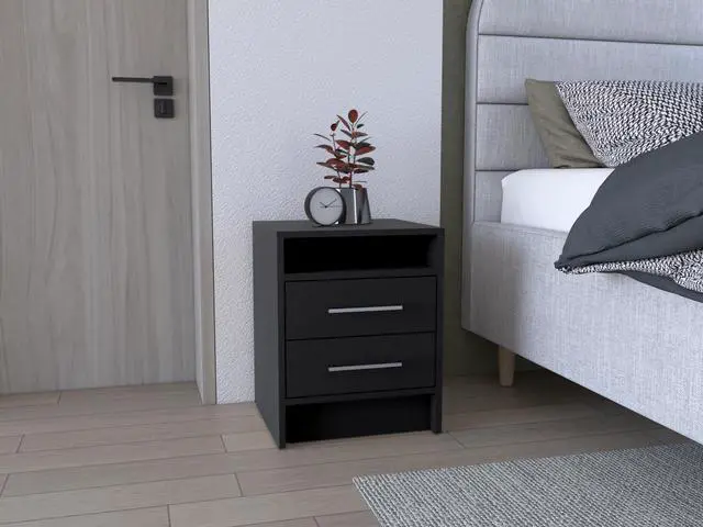 Main image of Greter 24" Two-Drawer Night Stand With Open Shelf