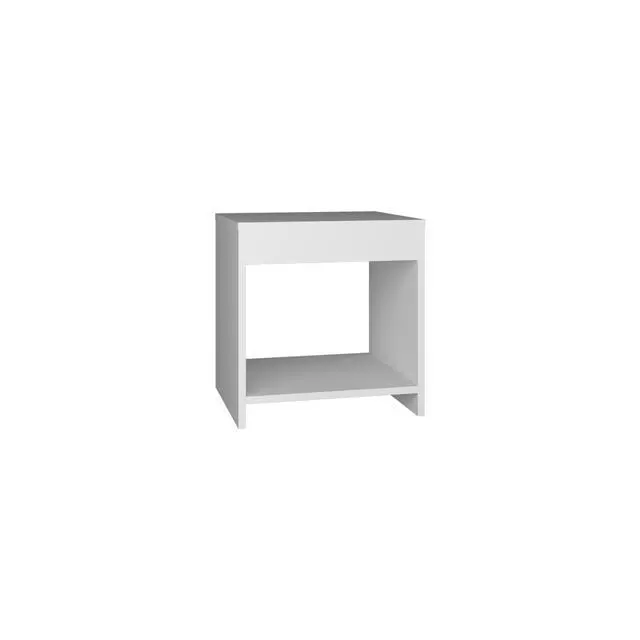 Alt view image 2 of 7 - 16.5" Tall Minimalistic Nightstand With Open Shelf