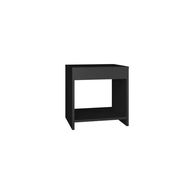 Alt view image 2 of 7 - 16.5" Tall Minimalistic Nightstand With Open Shelf