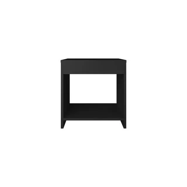 Alt view image 5 of 7 - 16.5" Tall Minimalistic Nightstand With Open Shelf