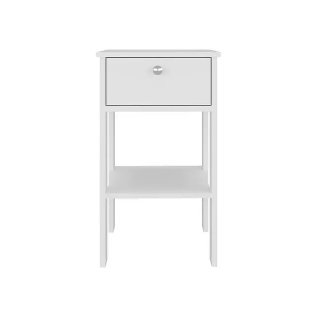 Alt view image 2 of 7 - Newcastle Nightstand With One Drawer And Open Shelf, Modern Bedside Table