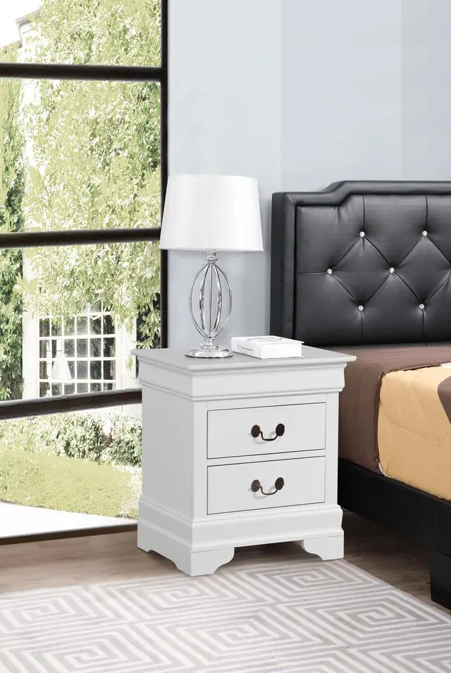 Alt view image 6 of 7 - Elegant White Traditional Nightstand