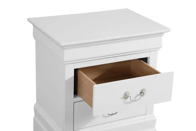 Alt view image 3 of 7 - Elegant White Traditional Nightstand