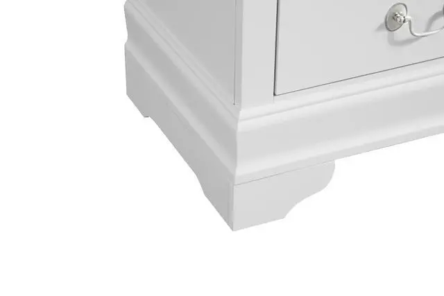 Alt view image 5 of 7 - Elegant White Traditional Nightstand