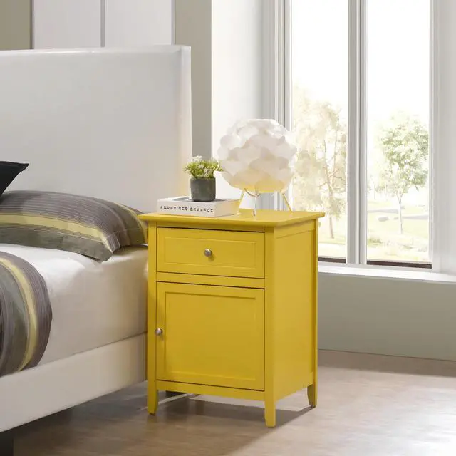 Alt view image 2 of 6 - Vibrant Yellow Casual Nightstand