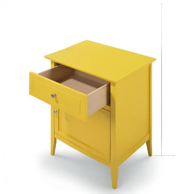 Alt view image 4 of 6 - Vibrant Yellow Casual Nightstand