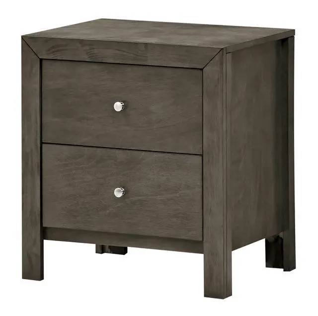 Alt view image 2 of 6 - Chic Gray Transitional Nightstand