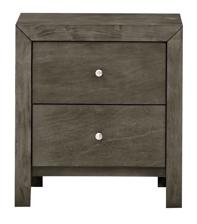 Alt view image 3 of 6 - Chic Gray Transitional Nightstand