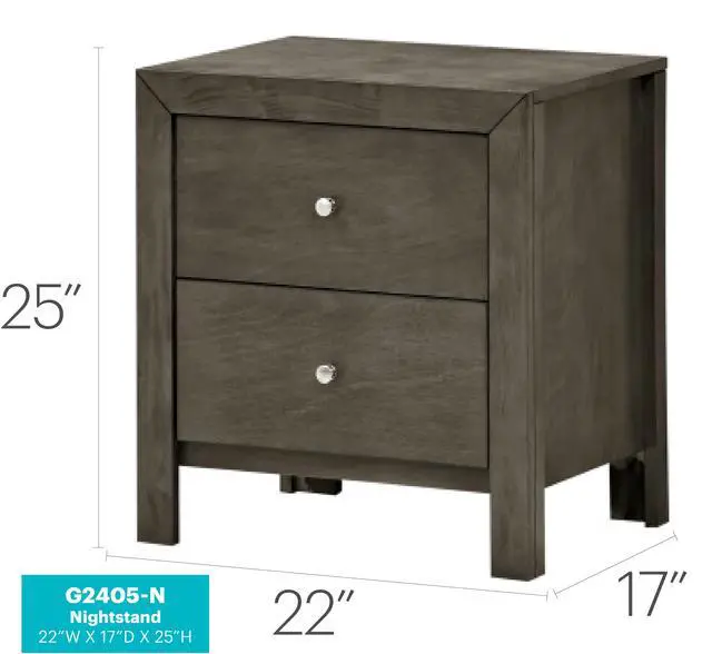 Alt view image 5 of 6 - Chic Gray Transitional Nightstand