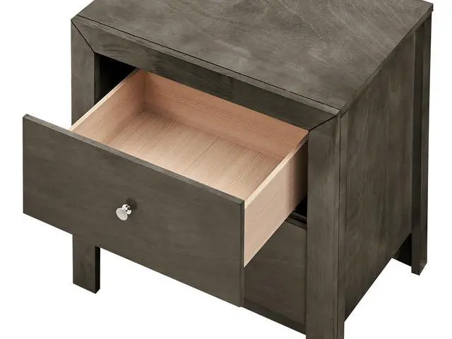 Alt view image 6 of 6 - Chic Gray Transitional Nightstand