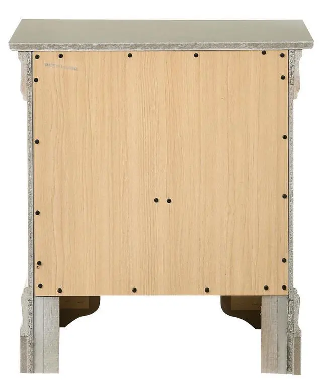 Alt view image 4 of 4 - Elegant Silver Champagne Nightstand