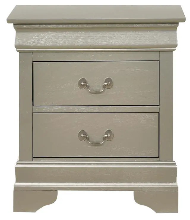 Alt view image 3 of 4 - Elegant Silver Champagne Nightstand