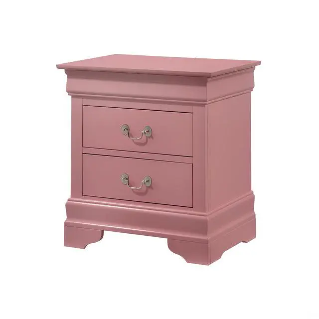 Alt view image 4 of 5 - Charming Pink Traditional Nightstand
