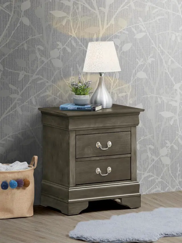 Main image of Charming Traditional Gray Nightstand