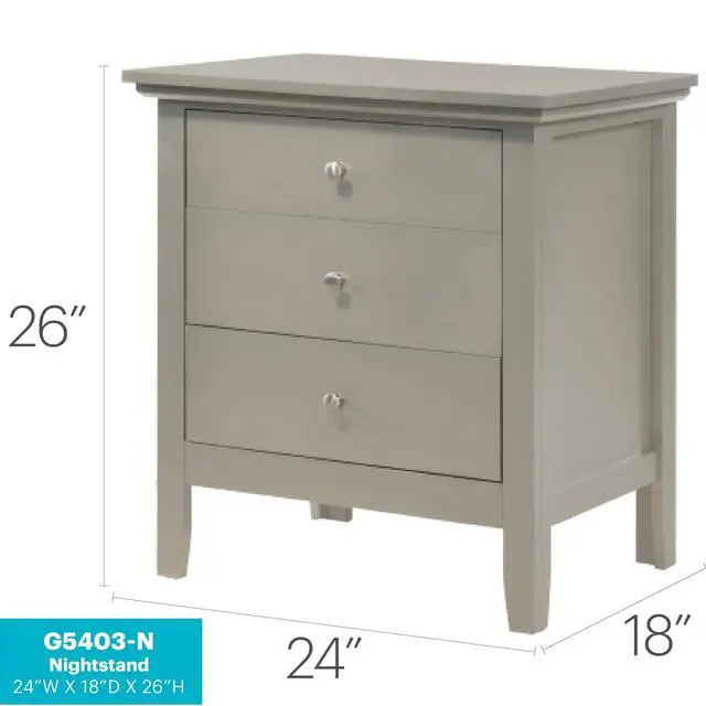 Alt view image 3 of 6 - Chic Silver Champagne Nightstand