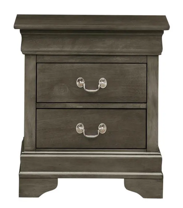 Alt view image 3 of 5 - Charming Traditional Gray Nightstand