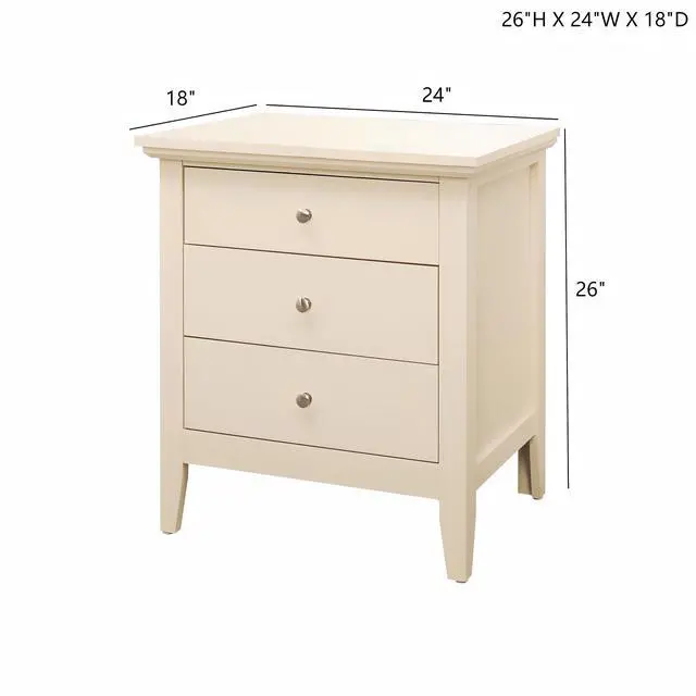 Alt view image 3 of 5 - Charming Casual Nightstand In Beige