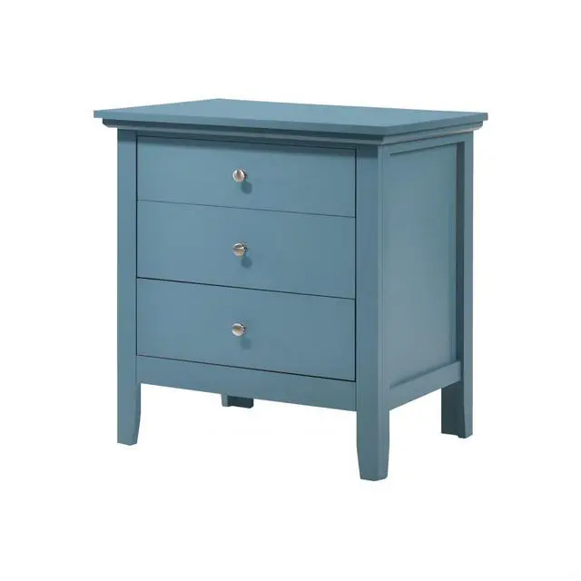 Alt view image 4 of 5 - Casual Teal Storage Nightstand