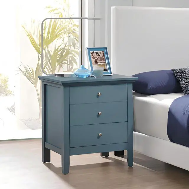 Alt view image 2 of 5 - Casual Teal Storage Nightstand