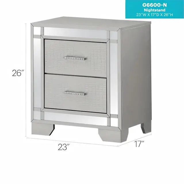 Alt view image 3 of 6 - Elegant Silver Champagne Accent Table