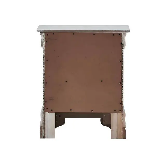 Alt view image 5 of 5 - Sleek Silver Champagne Nightstand