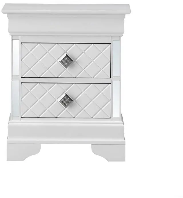Main image of Sophisticated White Pearl Nightstand