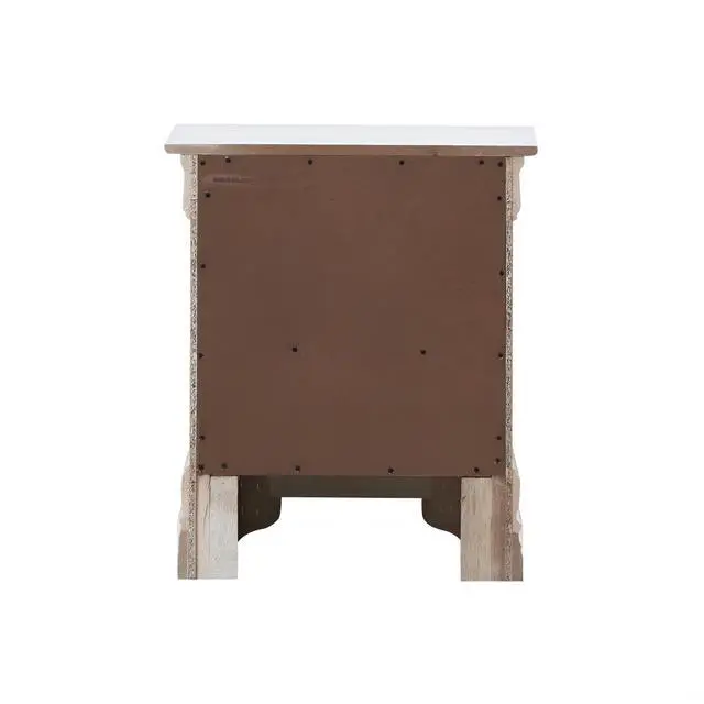 Alt view image 4 of 6 - Sophisticated White Pearl Nightstand