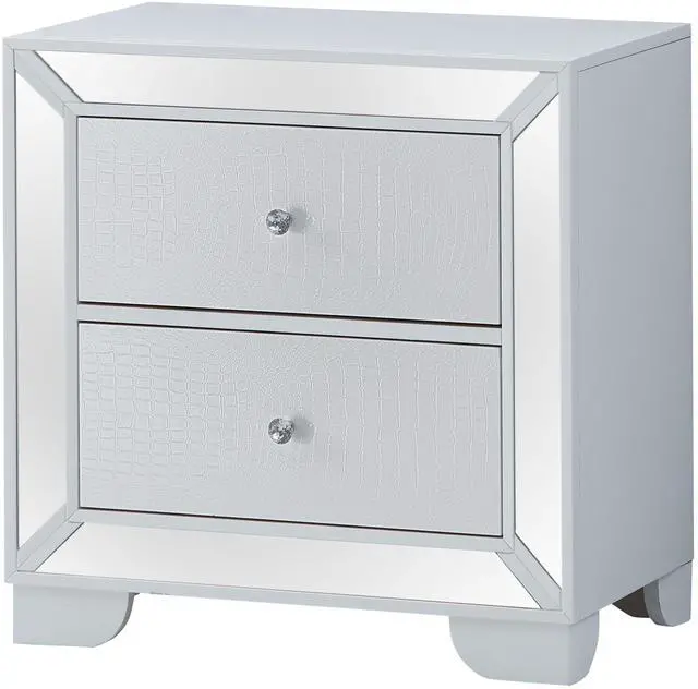Main image of Contemporary Silver Champagne Nightstand