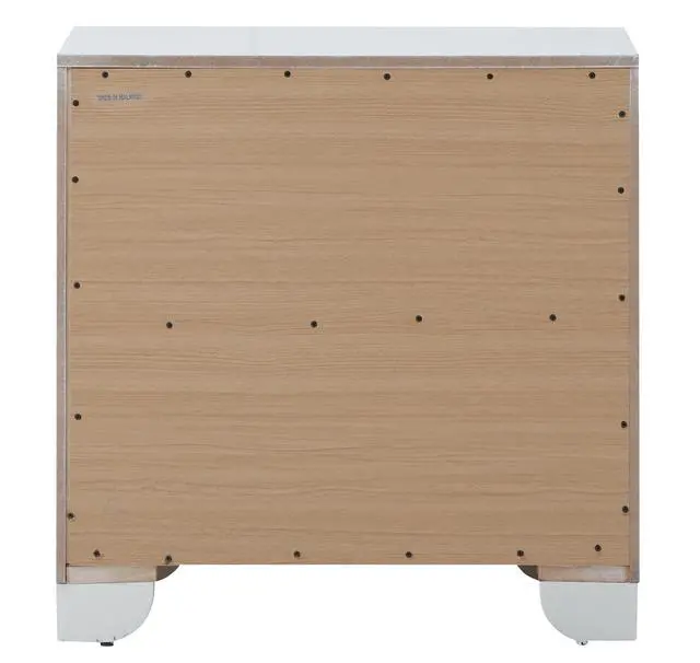 Alt view image 3 of 4 - Contemporary Silver Champagne Nightstand