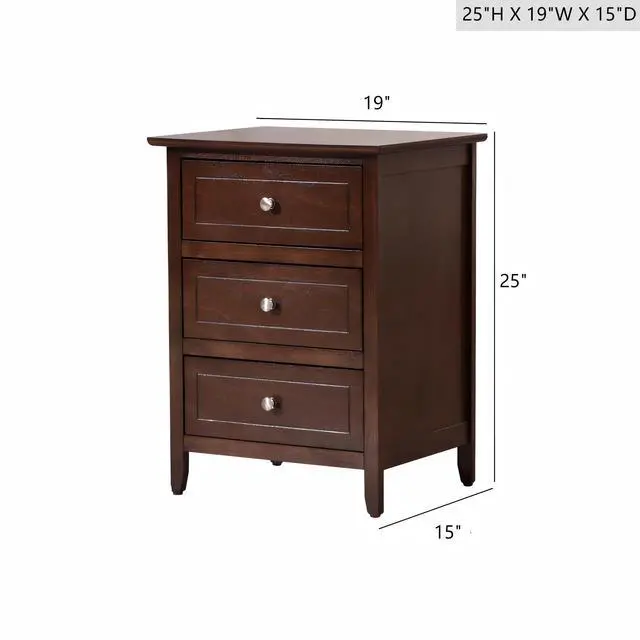 Alt view image 3 of 6 - Charming Cappuccino Nightstand For Any Room