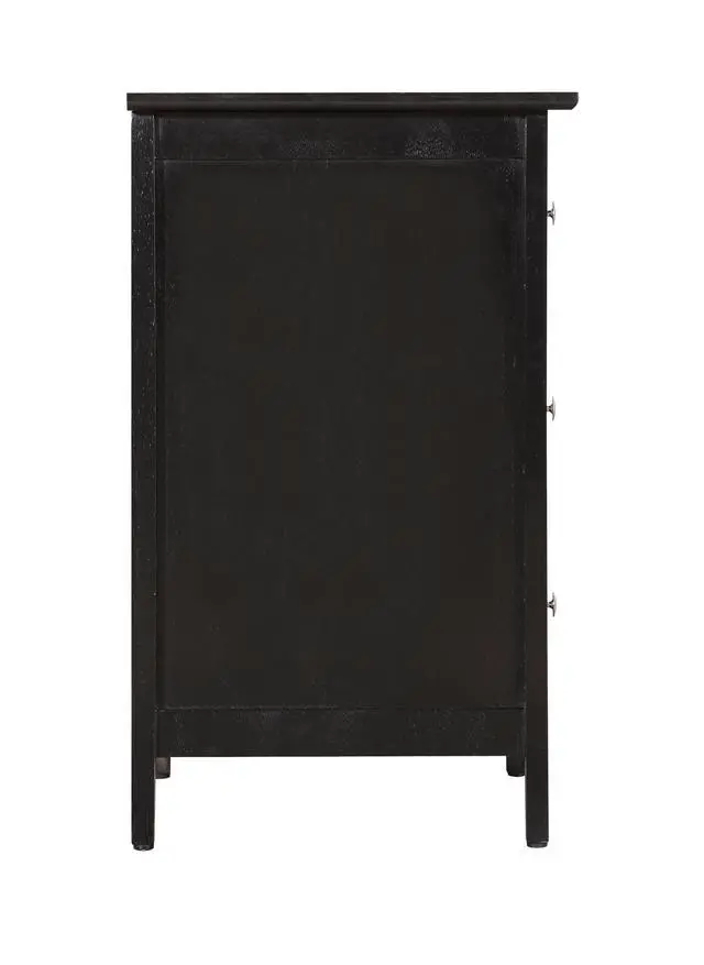 Alt view image 4 of 7 - Stylish Transitional Black Nightstand