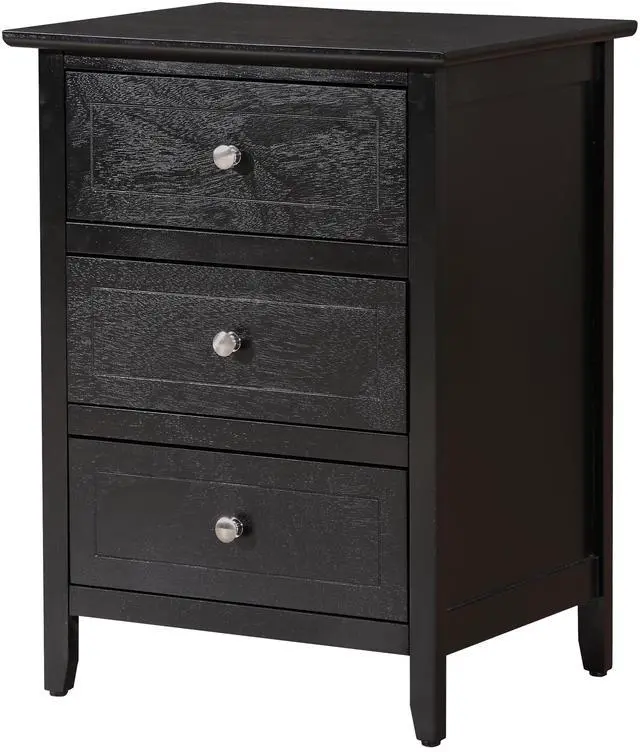 Main image of Stylish Transitional Black Nightstand