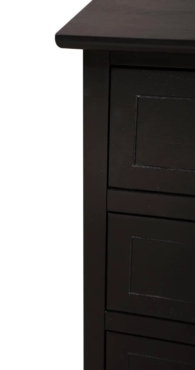 Alt view image 2 of 7 - Stylish Transitional Black Nightstand