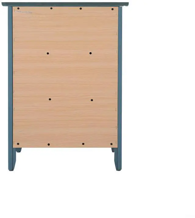 Alt view image 5 of 6 - Teal Accent Nightstand For Modern Bedrooms