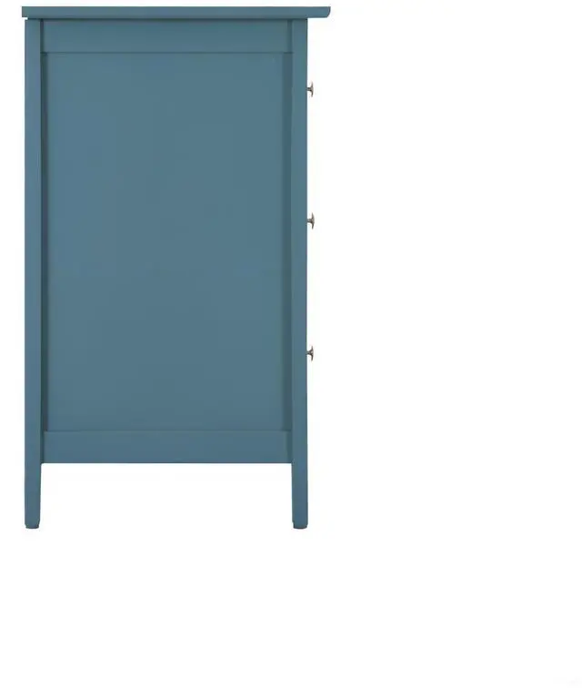Alt view image 6 of 6 - Teal Accent Nightstand For Modern Bedrooms