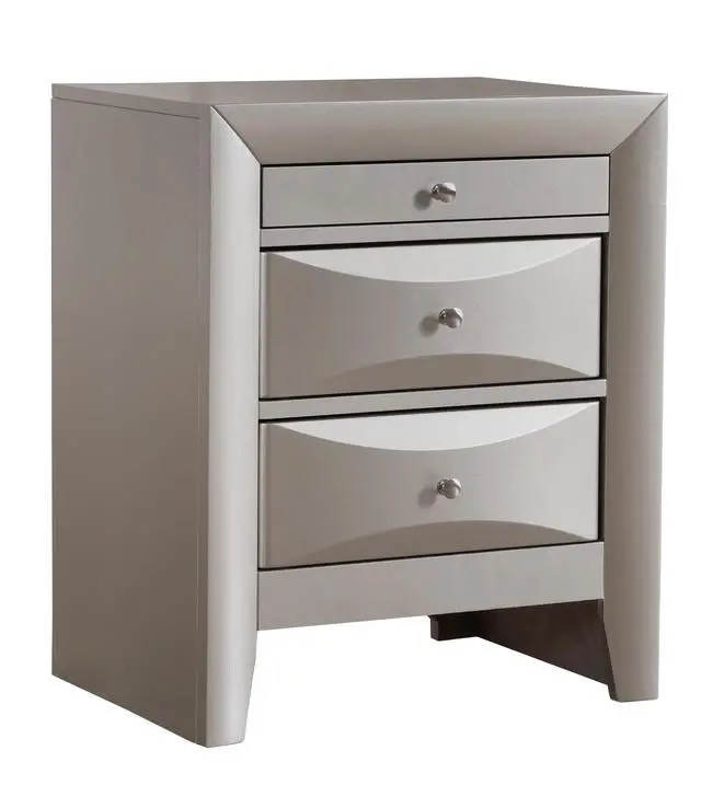 Alt view image 2 of 5 - Elegant Silver Champagne Nightstand