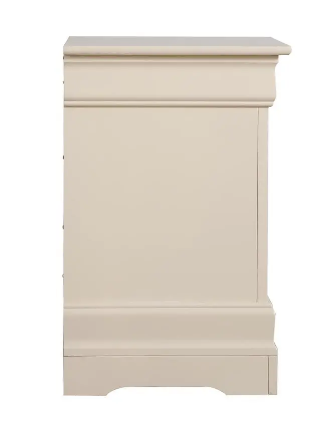 Alt view image 5 of 7 - Elegant Beige Nightstand With Classic Design