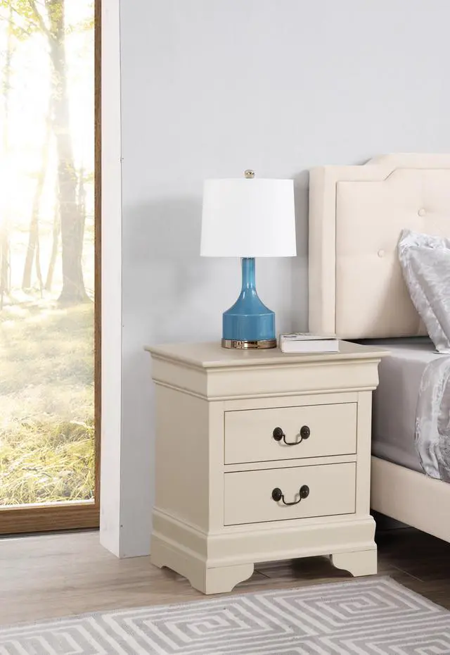 Main image of Elegant Beige Nightstand With Classic Design
