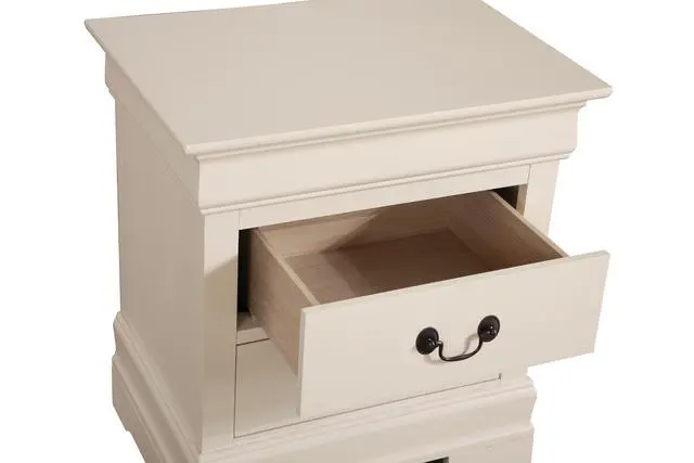 Alt view image 6 of 7 - Elegant Beige Nightstand With Classic Design