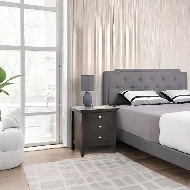 Alt view image 2 of 6 - Chic Black Casual Nightstand For Bedrooms