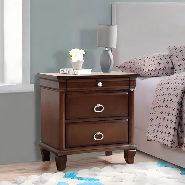 Alt view image 2 of 7 - Triton G9000-N Nightstand , Cappuccino