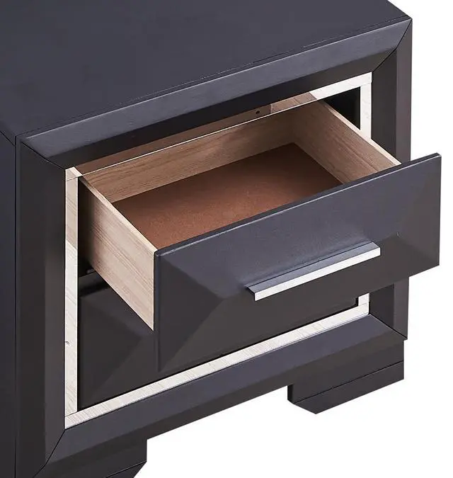 Alt view image 2 of 7 - Liverpool Nightstand , Black