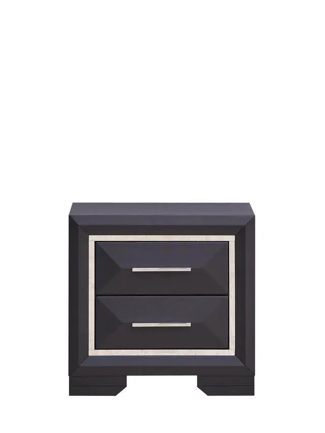 Alt view image 3 of 7 - Liverpool Nightstand , Black