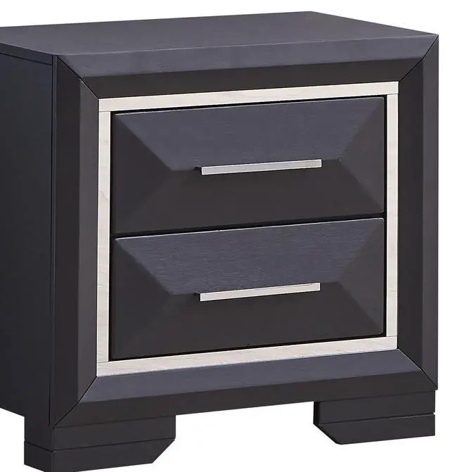 Alt view image 6 of 7 - Liverpool Nightstand , Black