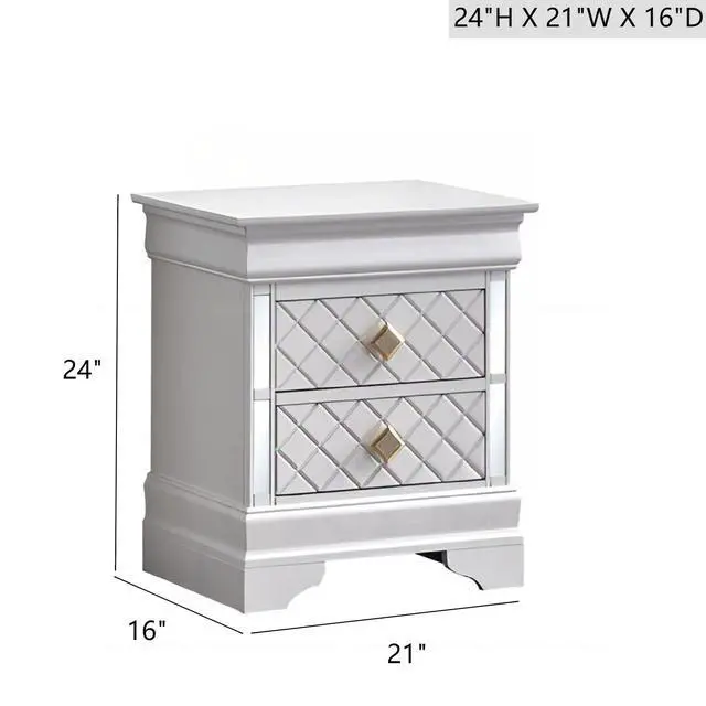 Alt view image 3 of 6 - Verona G6735-N Nightstand Pearl White
