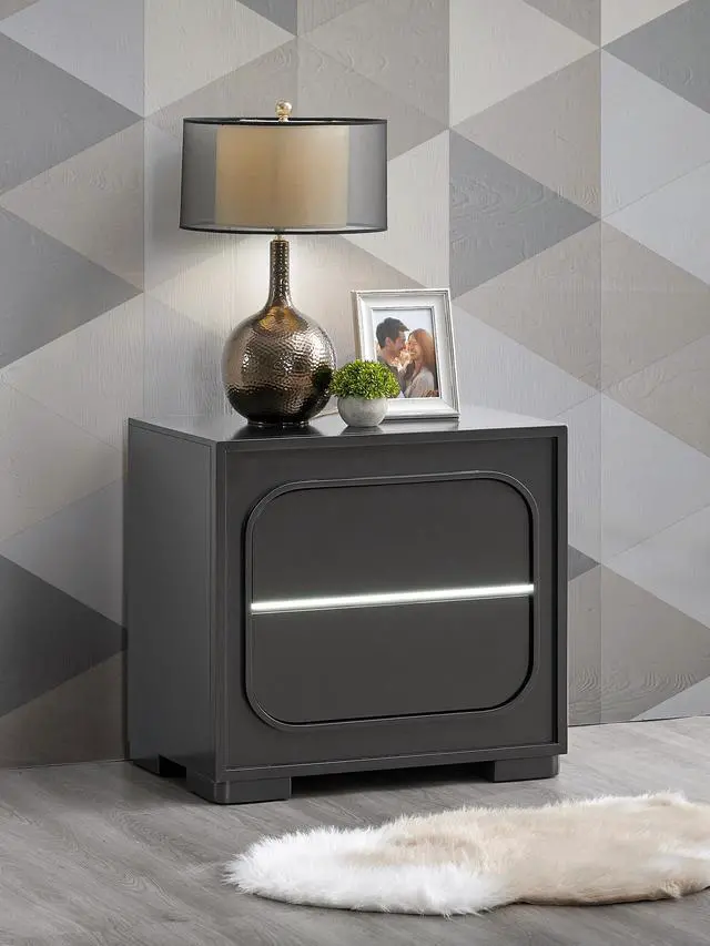 Main image of Wave Nightstand , Wenge